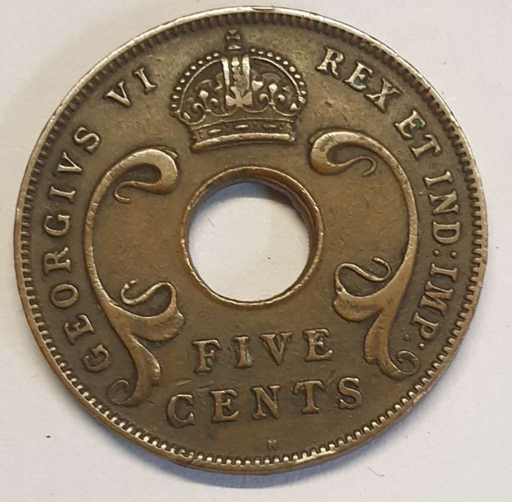 1939 East Africa Five Cents as per images !!!