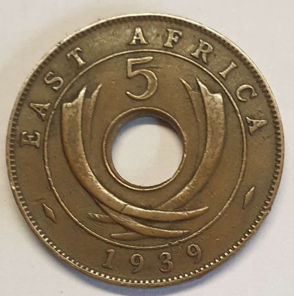 1939 East Africa Five Cents as per images !!!