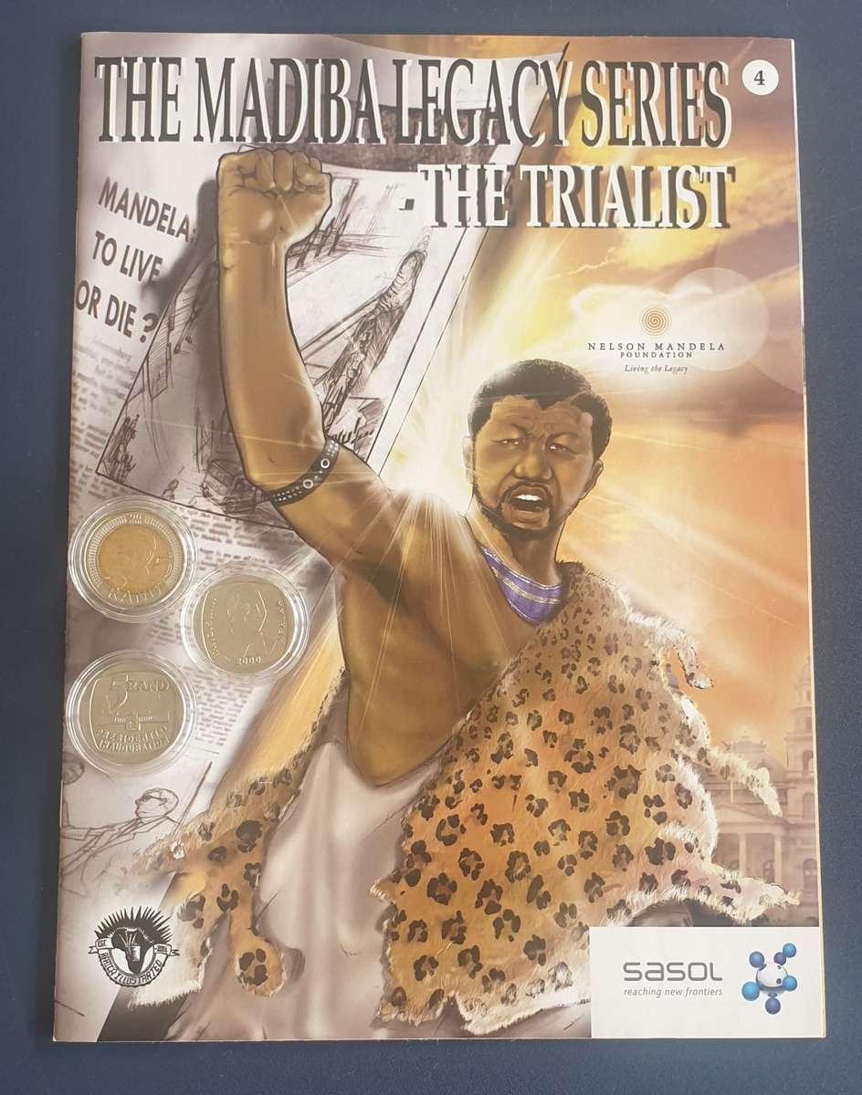 #2000 MANDELA SMILEY R5 #1994 INAUGURATION R5  #2008 MANDELA COINS IN CAPSULES  PLUS A MADIBA LEGACY