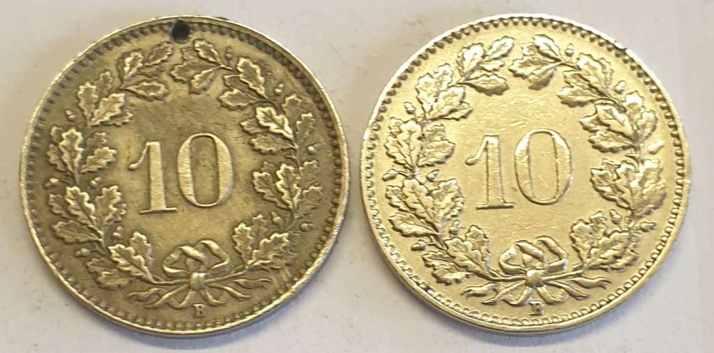 1933/1959 SWISS COINS AS PER PICS  #BID IS FOR BOTH COINS