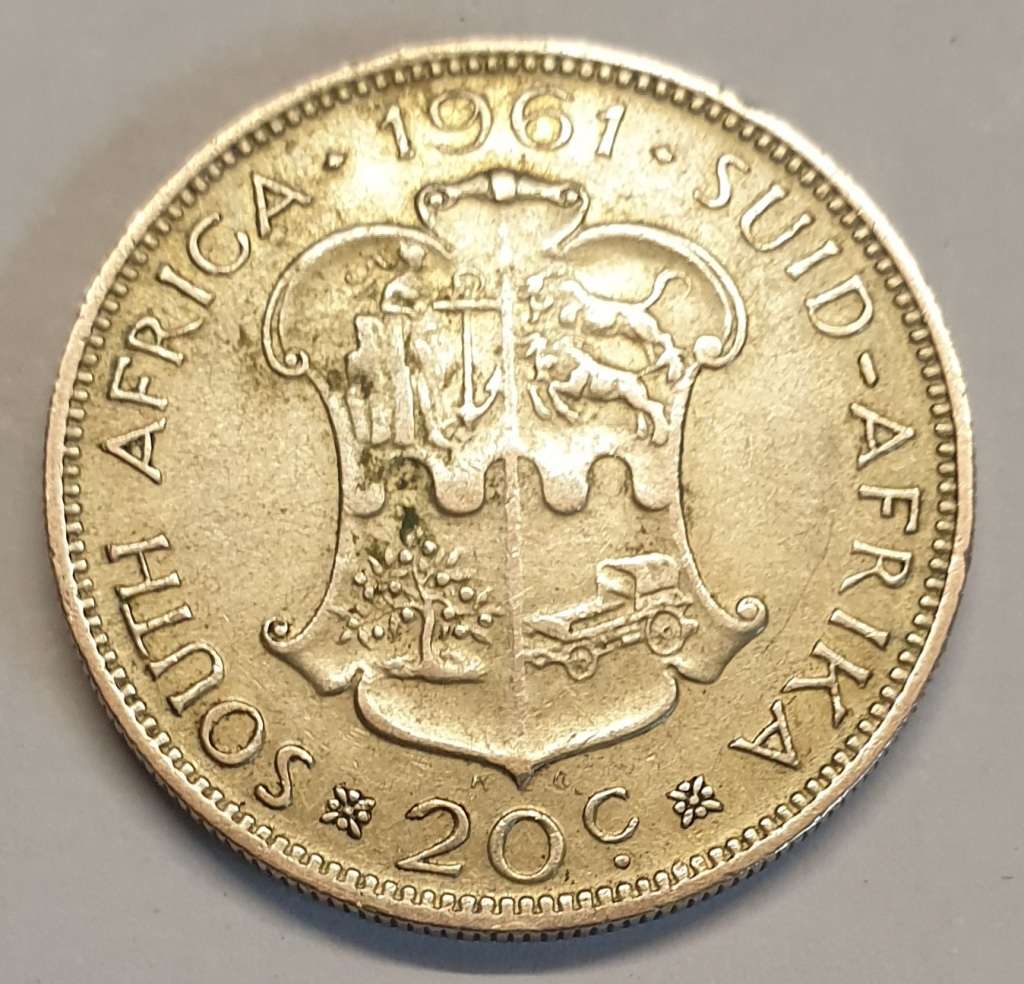 Silver Twenty Cents 1961 as per images !!!