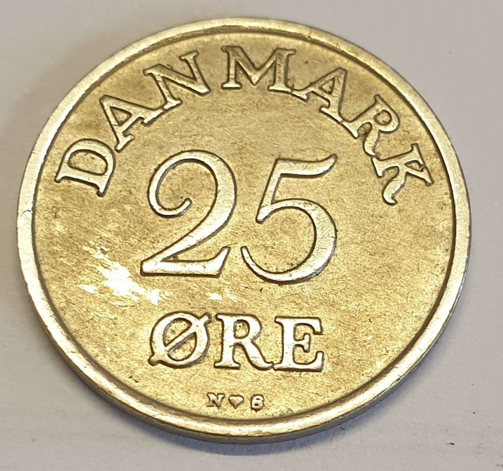 1954 Denmark 25 Ore as per images !!!