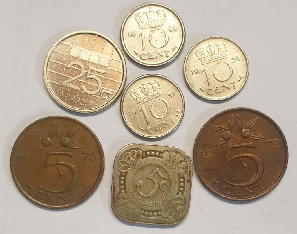 Nederlands Coins as per images !!! Bid is for the Lot of 7 coins !!!