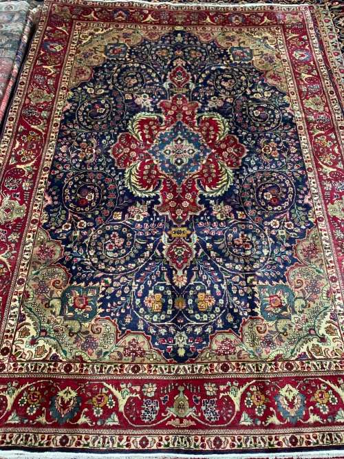 Beautiful Hand Knotted TabrizSize: 3.5 X 2.42 MeterNo: A13