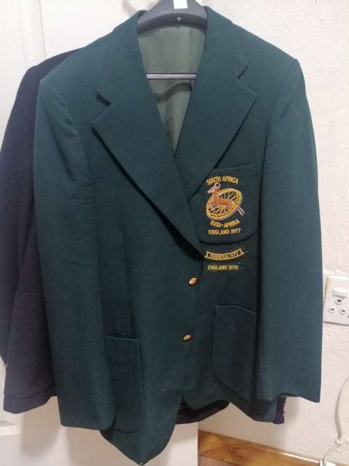 ### - R1 no reserve!! - 3 x sporting Blazers  and badges Springbok history memorabilia  ###