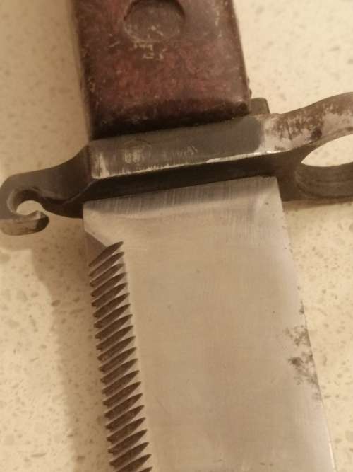 ### Reduced!! - Possibly Romanian AK 47 bayonet with frog and Scabbard ###