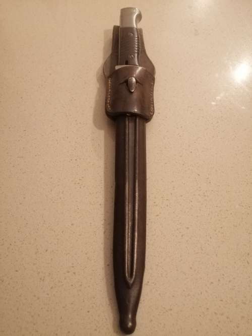 # Going, GoingG.... K98 P Weyersberg Bayonet inc Frog and Scabbard, though not for this bayonet #