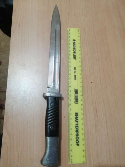 # Going, GoingG.... K98 P Weyersberg Bayonet inc Frog and Scabbard, though not for this bayonet #