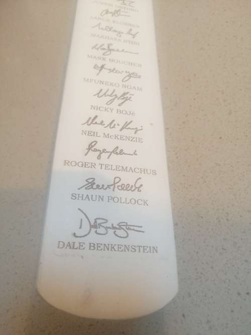 # 1990 s Protea Miniature Cricket bat signed,+ Miniature 2003 World cup cricket bat digital signed #