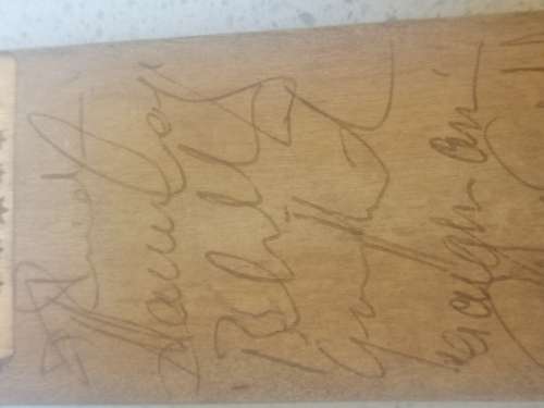# 1990 s Protea Miniature Cricket bat signed,+ Miniature 2003 World cup cricket bat digital signed #