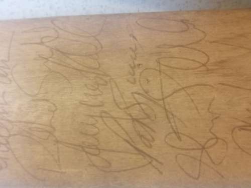 # 1990 s Protea Miniature Cricket bat signed,+ Miniature 2003 World cup cricket bat digital signed #