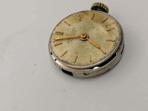 ## Breitling Swiss perfection, Ladies wind up inner working watch, movement only, spare parts? ##