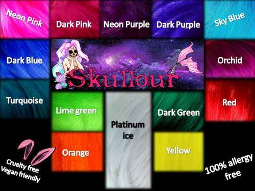 !!10 X Skullour hair dye 100ml!! choose your own colours FREE POSTAGE