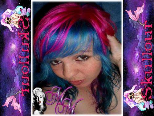 Neon pink SKullour Hair colour