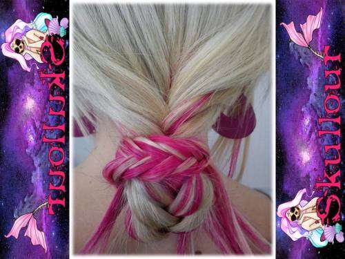 Neon pink SKullour Hair colour