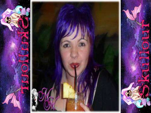 Dark purple Skullour Hair colour