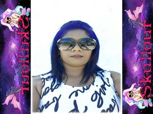 Dark blue SKullour Hair colour