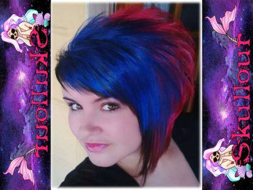 Dark blue SKullour Hair colour