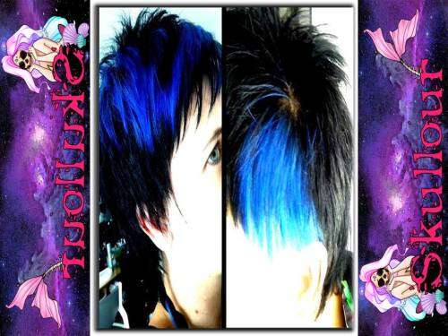 Sky blue Skullour Hair colour
