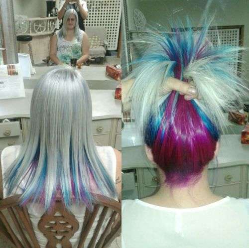 Platinum ice/silver Skullour Hair colour