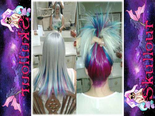 Platinum ice/silver Skullour Hair colour