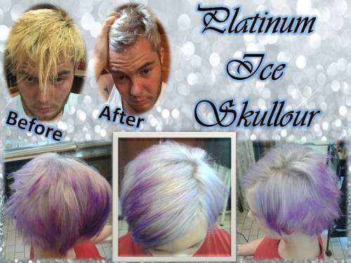 Platinum Ice Skullour hair colour