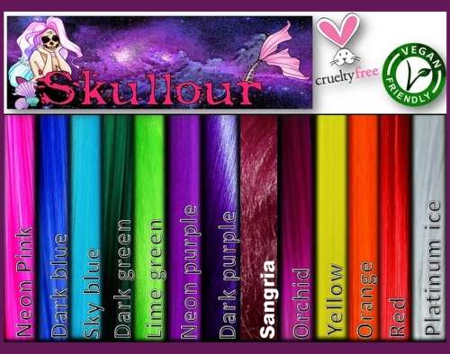 Dark purple Skullour Hair colour
