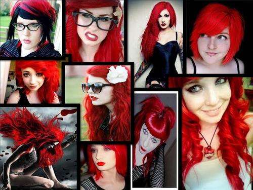 !!Neon RED SKULLOUR hair dye 100ml!!~!!