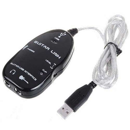 High Quality Guitar To USB Interface Link Cable Audio Adapter For PC/MAC Computer Recording