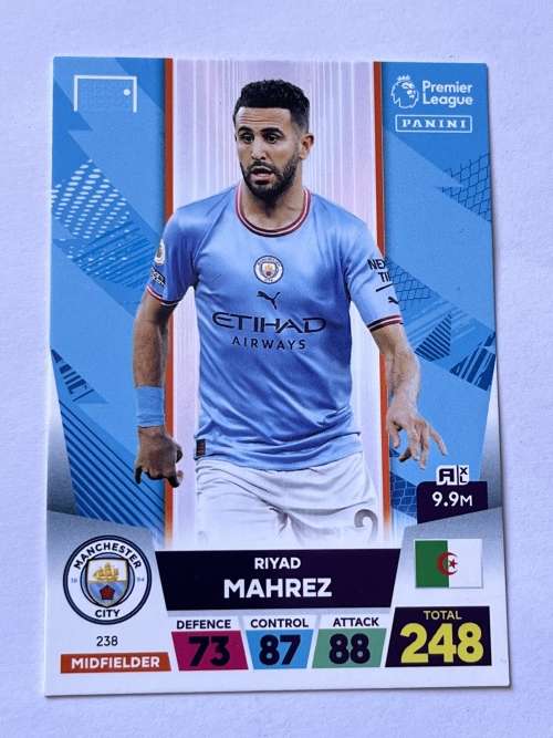Panini Premier League Adrenalyn XL 2023 Soccer Card 238 Riyad Mahrez