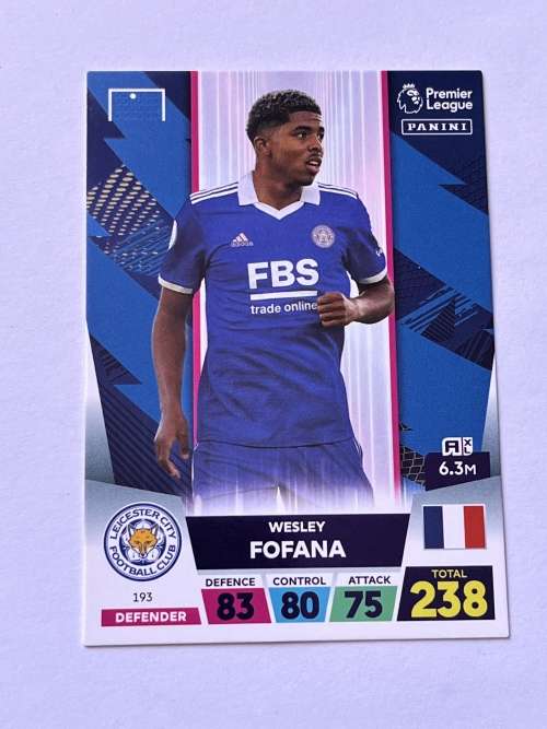Panini Premier League Adrenalyn XL 2023 Soccer Card Wesley Fofana