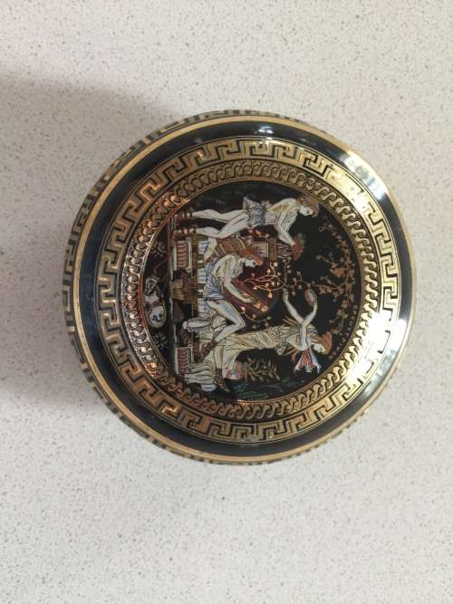 Greek Mythology Ornament with 24 Carat Gold Art Work