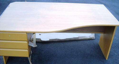 large curved 3 drawer desk