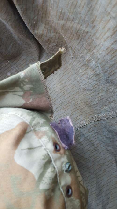 early (with label dd 1970) SAP (Rhodesia era?) thin camo cloth basic flap-cap - size "7" (fits 58)