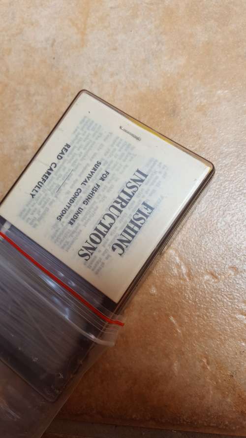 SAAF pilots survival vest contents - "fishing kit survival" USA mnfr still sealed (lures)