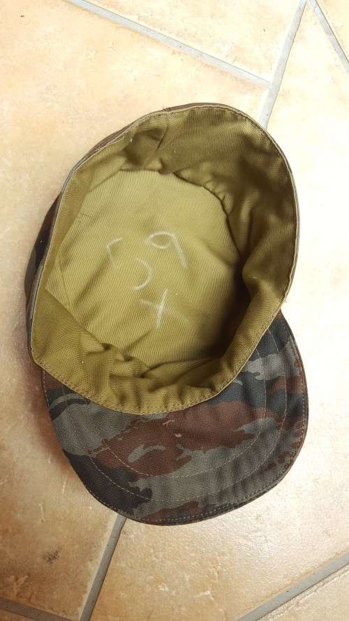 REPRODUCTION FAPLA grey lizard camo (Recce copy camo cloth) camo Cuban style soft brim cap size 59