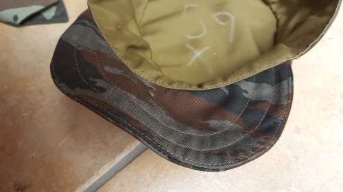 REPRODUCTION FAPLA grey lizard camo (Recce copy camo cloth) camo Cuban style soft brim cap size 59