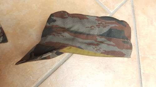 REPRODUCTION FAPLA grey lizard camo (Recce copy camo cloth) camo Cuban style soft brim cap size 59