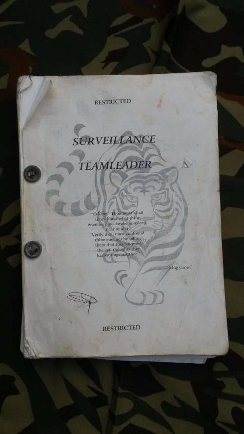 old SA Army Team surveillance manual (period copy) - complete manual