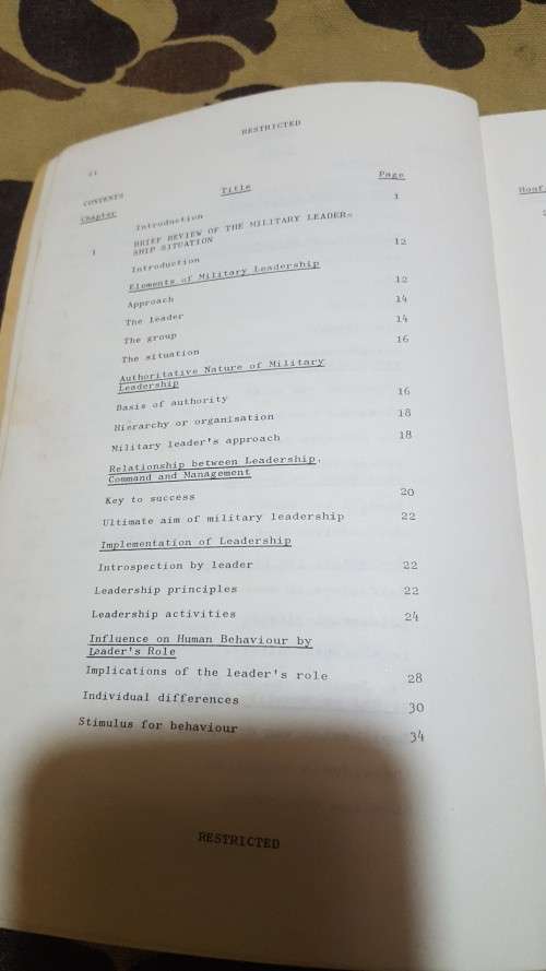 SADF era SA Army Military Leadership manual bi-lingual in Eng and Afr (very good used condition) A5