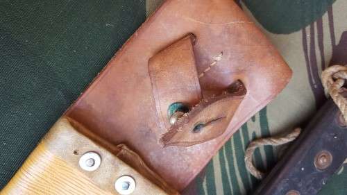 SADF/ UDF era "Martindale" type machete with original leather sheath - used condition