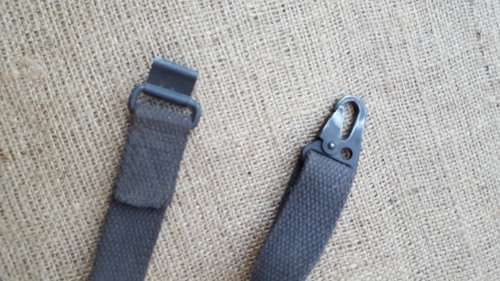scarce SADF era used H&K G3 rifle strap (hardware clips in great condition) - unused and intact item