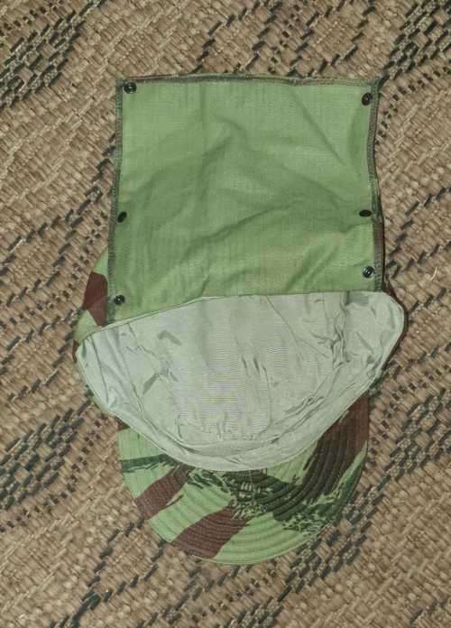 scarce & original SADF era size M SA SF Recce French HBT copy camo flap-cap in used condition