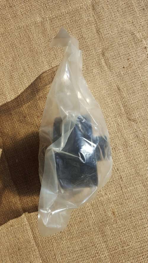 unused (new & sealed in plastic) BUT expired SADF era issue NBC 40mm gas mask air filter cannister