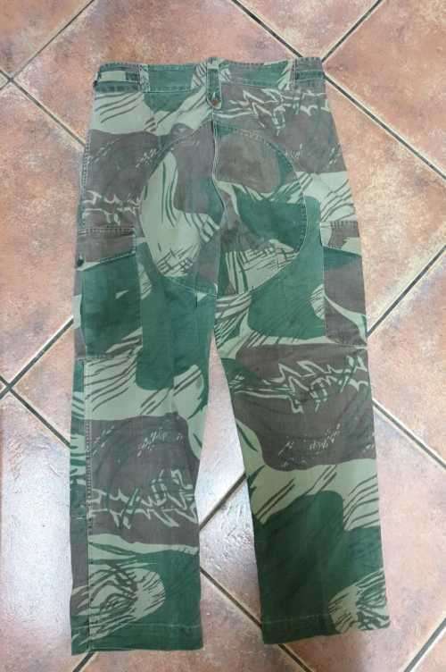 original bushwar period Rhodesian brushstroke pattern camo combat trousers 36 inch faded & no damage