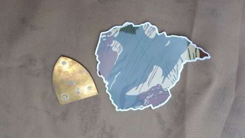 limited run Rhod country "outline" brushstroke camo sticker - see size vs. std SADF arm flash