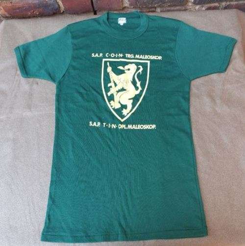 original Border war era SAP COIN/ TIN training Maleoskop tee-shirt (med) - very good used condition