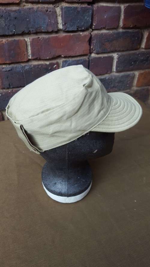 mint new hereto unknown unseen SADF era Recce copy camo beige HBT trg uniform - mint flap-cap