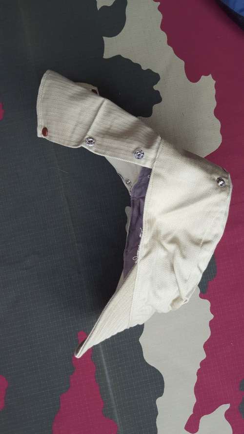 mint new hereto unknown unseen SADF era Recce copy camo beige HBT trg uniform - mint flap-cap