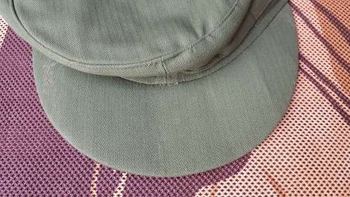 mint SADF era SA SF Recce HBT training greens XL (60/61) size cap ("do not use" sticker) - rare!